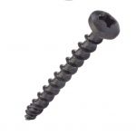 Pack of 25 - 4mm x 25mm Black Pan Head Screws